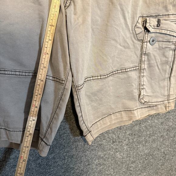 Iron Co‎ Shorts Mens 36 Gray Cargo Pockets Faded Wash Performance Stretch - Picture 3 of 8